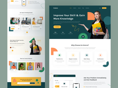 在线教育登陆页面(Online Education landing Page)