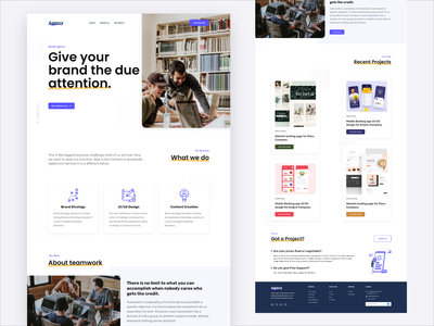 代理登陆页面设计概念(Agency Landing Page Design Concept)