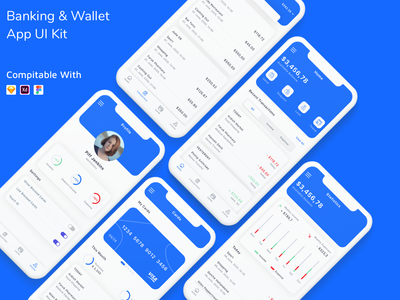 银行和钱包应用程序 UI 套件(Banking & Wallet App UI Kit)
