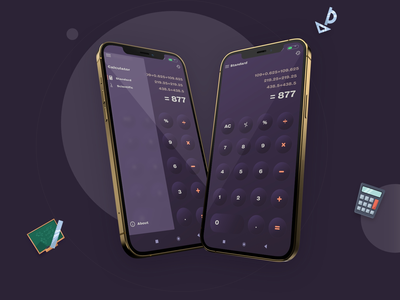 计算器应用程序设计 |计算器暗软 ui(Calculator app Design | Calculator dark soft ui)