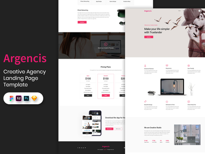 创意机构登陆页面模板(Creative Agency Landing Page Template)