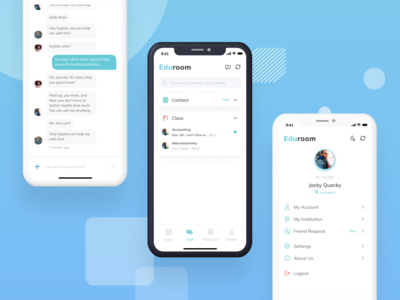 EduRoom - 在线课堂应用程序 UI 套件（第 4 部分）(EduRoom - Online Class Room App UI Kit (Part 4))