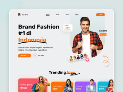 品牌时尚网站设计v1(Brand Fashion Website Design v1)