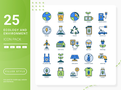 生态与环境图标包(Ecology and Environment Icon Pack)