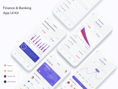 金融和银行应用程序 UI 套件(Finance & Banking App UI Kit)