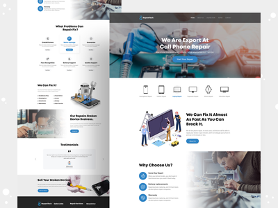 电子和移动维修登陆页面(Electronic & mobile repair landing page)
