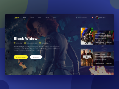 电影登陆页面设计理念(Movie Landing Page Design Concept)