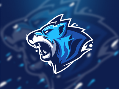 蓝狼 - 吉祥物和电子竞技标志(Blue Wolf - Mascot & Esport Logo)