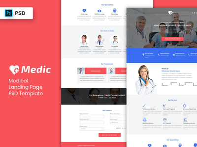 医疗登陆页面(Medical Landing Page)