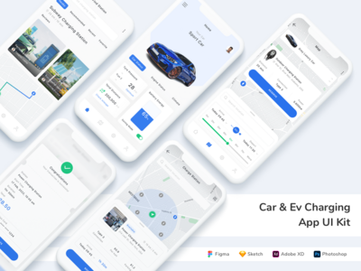 汽车和电动汽车充电应用程序 UI 套件(Car & Ev Charging App UI Kit)