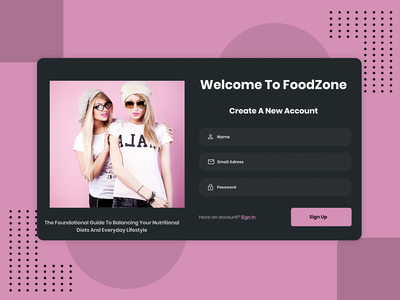 注册页面 - 深色(Sign Up Page - Dark)