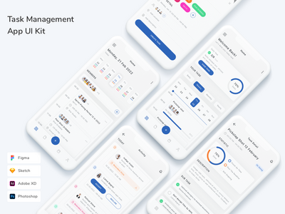 任务管理应用程序 UI 套件(Task Management App UI Kit)