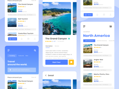 旅游服务应用程序设计免费赠品(Travel Service App Design Freebie)