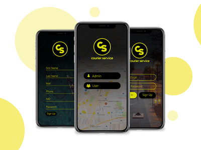 快递服务-UI/UX 设计理念(courier Service - UI/UX design concept)