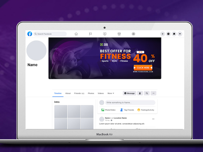 Fitness 1 Facebook 封面横幅(Fitness 1 Facebook Cover Banner)