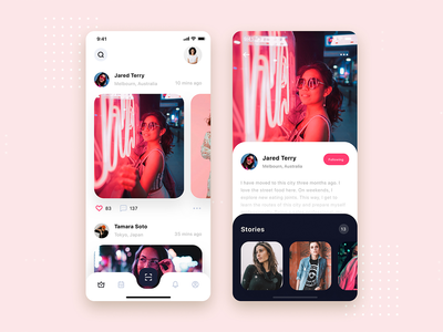 社交动态移动应用程序 UI 工具包模板(Social Feeds Mobile App UI Kit Template)