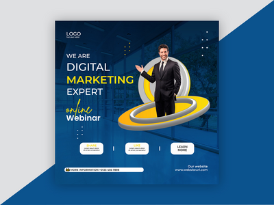 数字营销社交媒体帖子模板(Digital Marketing Social Media Post template)