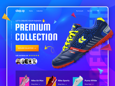 在线鞋店电子商务登陆页面(Online Shoe Store Ecommerce Landing page)
