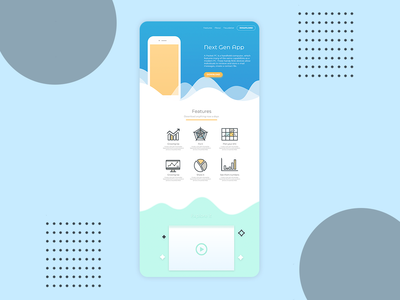 平面应用登陆页面(Flat App Landing Page)