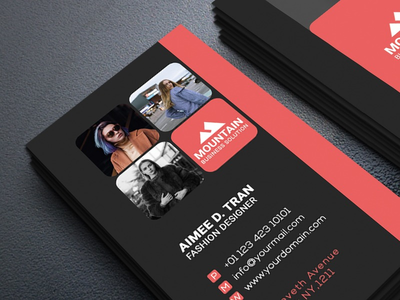 时装设计师的名片模板(Business Card Template for Fashion Designer)