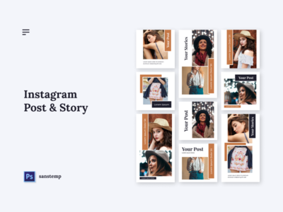 Instagram 帖子和故事模板(Instagram Post And Story Template)