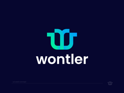 现代字母 Wt 标志(Modern letter WT logo)