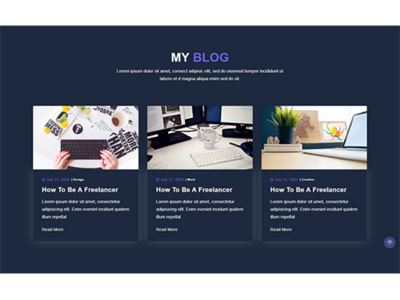 博客页面模板设计(Blog Page Template Design)