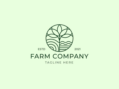 绿叶自然标志(Green Leaf Nature Logo)