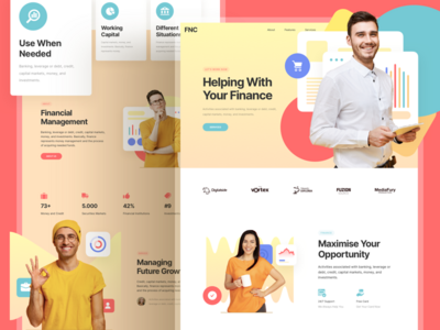 财务响应登陆页面(Finance Responsive Landing Page)