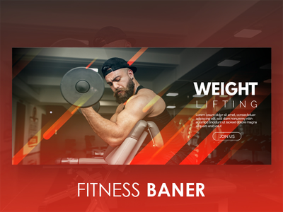 健身网站横幅(Fitness website banner)