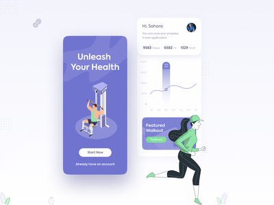 锻炼健身应用程序设计(Workout Fitness App Design)