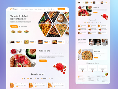 Foodgear - 食品和餐厅 XD 模板(Foodgear - Food and Restaurant XD Template)