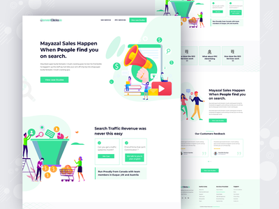 营销插图网站设计(Marketing Illustration website design)