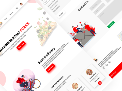 比萨餐厅登陆页面设计(Pizza Restaurant Landing Page Design)