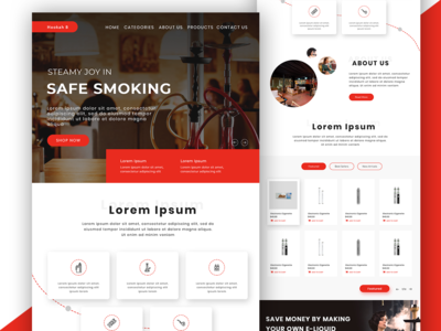 烟雾网页登陆模板(Smoke web landing template)