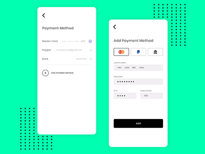 支付屏幕概念(Payment screens concept)