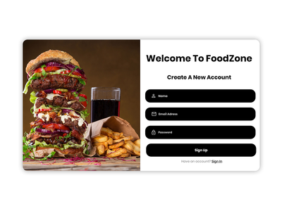 注册页面用户界面(Sign Up Page UI)