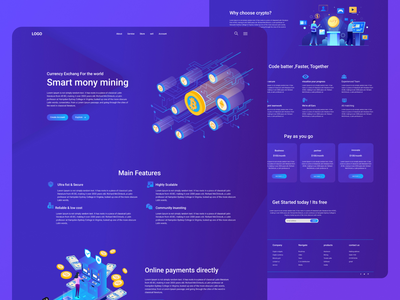 加密货币网站和登陆页面(Cryptocurrency Website & Landing Page)