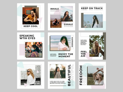 白色简单的社交媒体模板(White simple social media template)