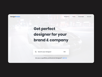 设计机构登陆页面UI设计(Design Agency Landing Page UI Design)