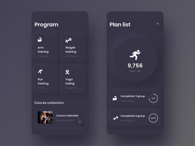 美食应用深色 UI(Food App Dark UI)