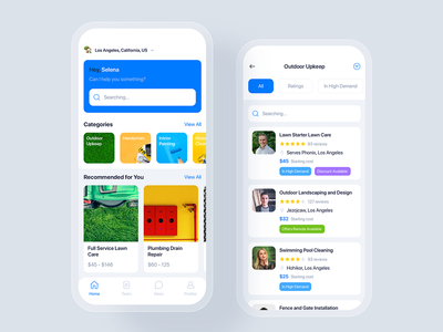 杂工服务移动 UI 概念(Handyman Service mobile UI concept)