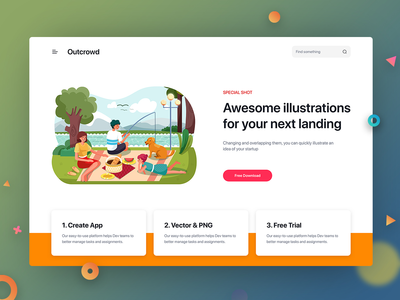 标题横幅和登陆页面概念(Header Banner & Landing Page Concept)