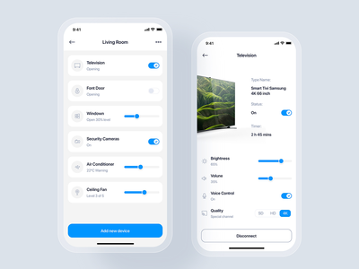 智能家居移动应用概念(Smart Home mobile app concept)