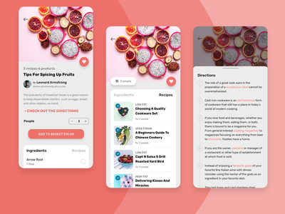食谱和杂货的详细信息和方向(Recipes & Groceries details & direction)