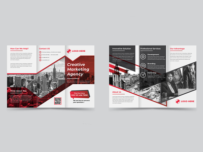 创意三折小册子设计(Creative Tri-Fold Brochure Design)