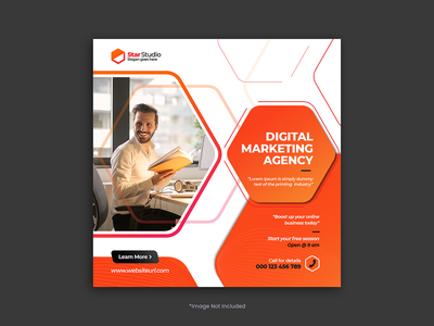 社交媒体在线商务机构网页横幅帖子模板(social media Online business agency web banner post template)