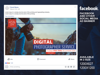 Facebook 和其他社交媒体销售横幅 17(Facebook and other Social Media Sale Banner 17)