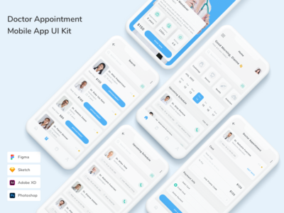 医生预约移动应用程序 UI 套件(Doctor Appointment Mobile App UI Kit)