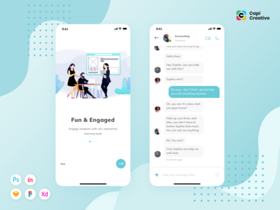 EduRoom - 在线课堂应用程序UI工具包（第6部分）(EduRoom - Online Class Room App UI Kit (Part 6))